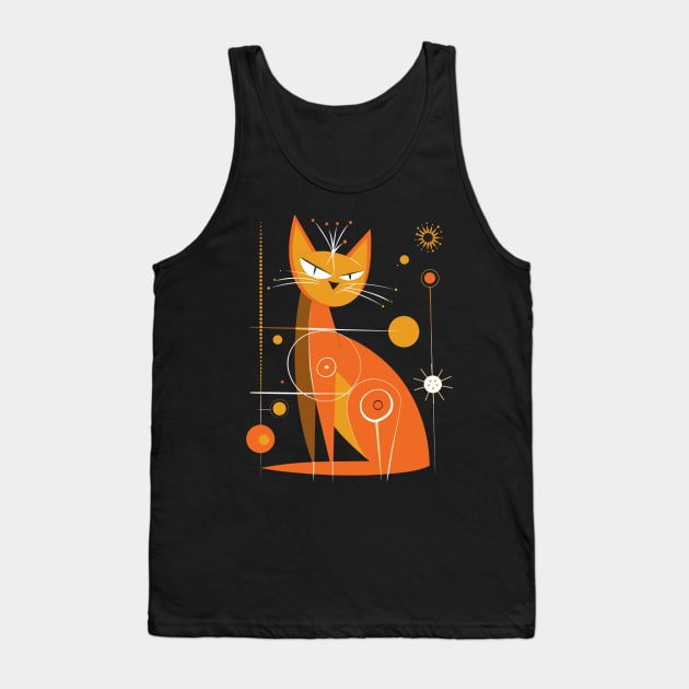 Mid Century Modern CAT Industrial Touches Tank Top by Terrence Torphy